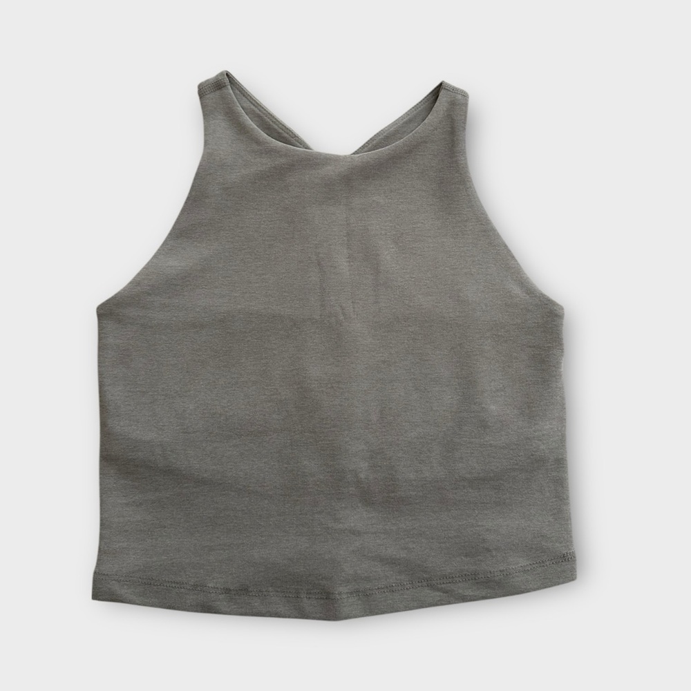 Beyond Yoga Spacedye Refocus Cropped Tank Tan Luxury Activewear XS